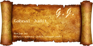 Gabnai Judit névjegykártya